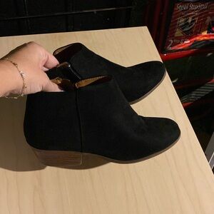 Black suede shoe booties size 8 1/2